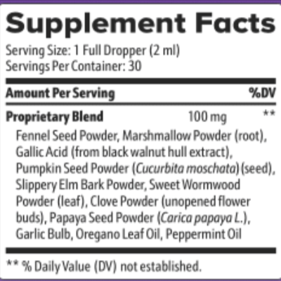 Cleanest Body supplement facts